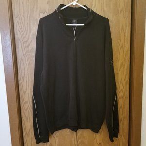 ❤️NEW Nike Golf Black Lightweight Pullover Jacket w/ White Accents & Half Zipper